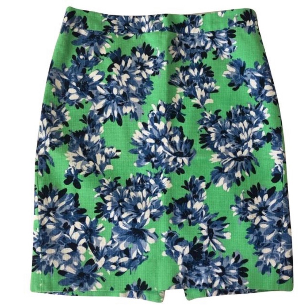 J. Crew Floral Pencil Skirt Size 2